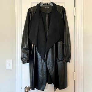 Andrew Marc Suede Leather Extra Long Jacket